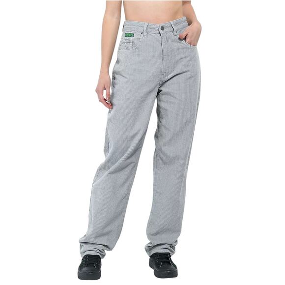 Empyre Women’s Gray Corduroy Pants Size 14 Y2K Skater Streetwear Retro Jeans - Picture 1 of 10